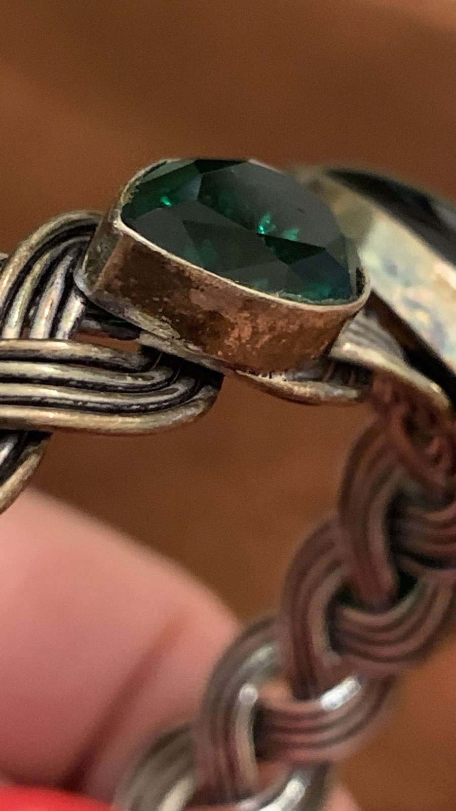 Onyx Gemstone Cuff Woven Braided Bracelet
