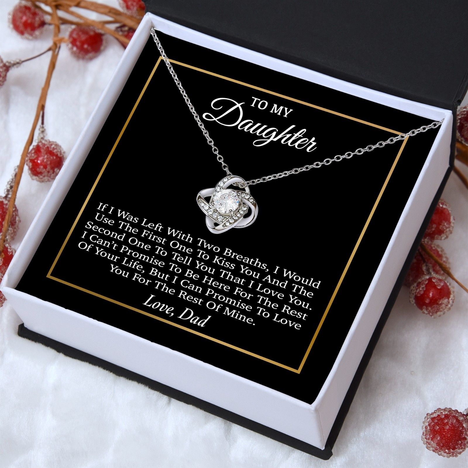 To My Daughter Necklace, Gift for Daughter from Dad, Father Daughter Necklace