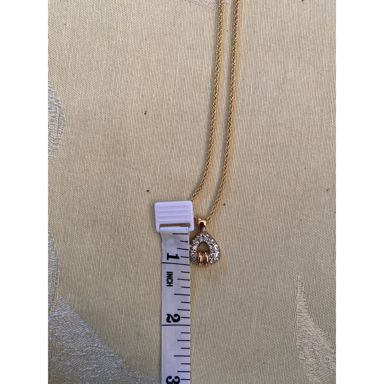 Brand New Vintage Valentino V Gold Chain Necklace Made in Italy Authentic