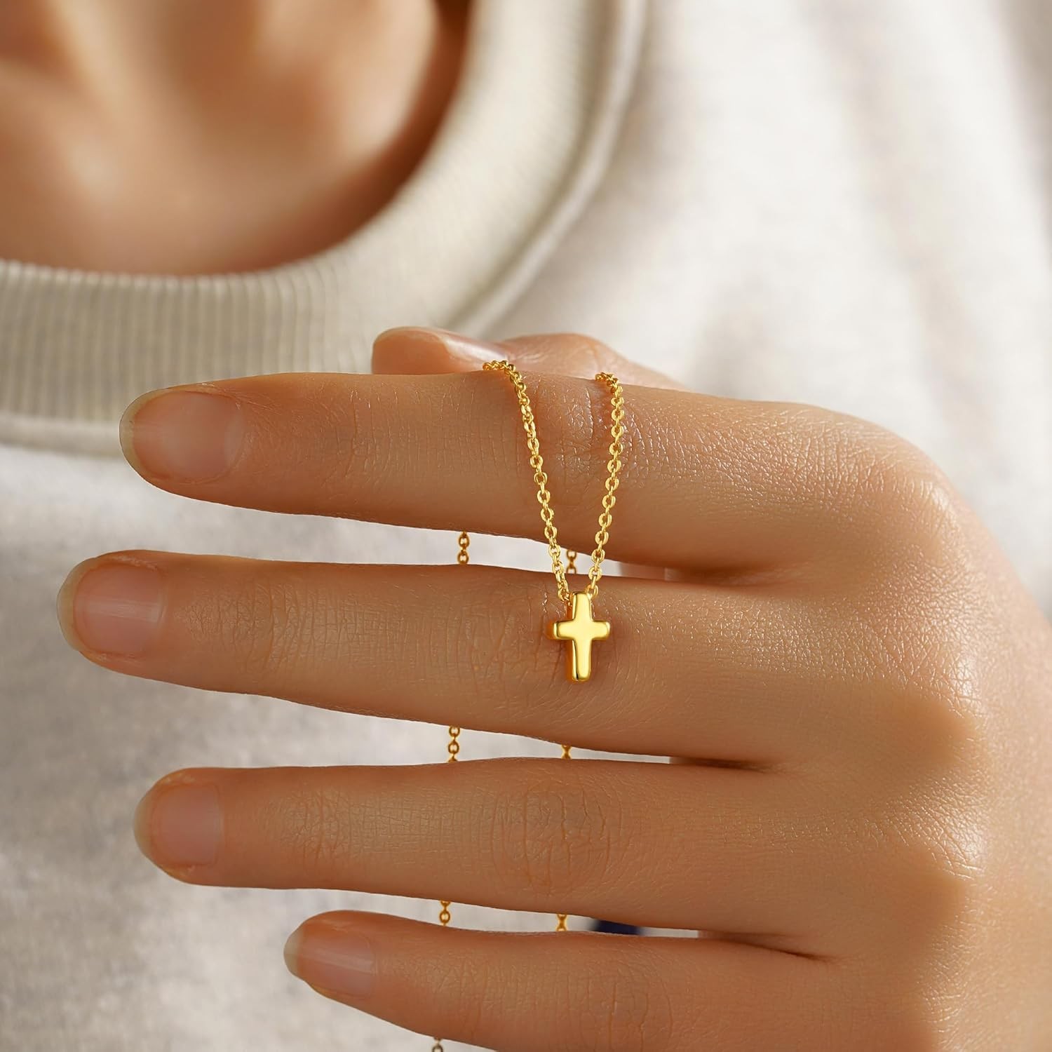 M MOOHAM Easter Basket Stuffers -Gifts for Kids Girls -Cross Necklace for Women
