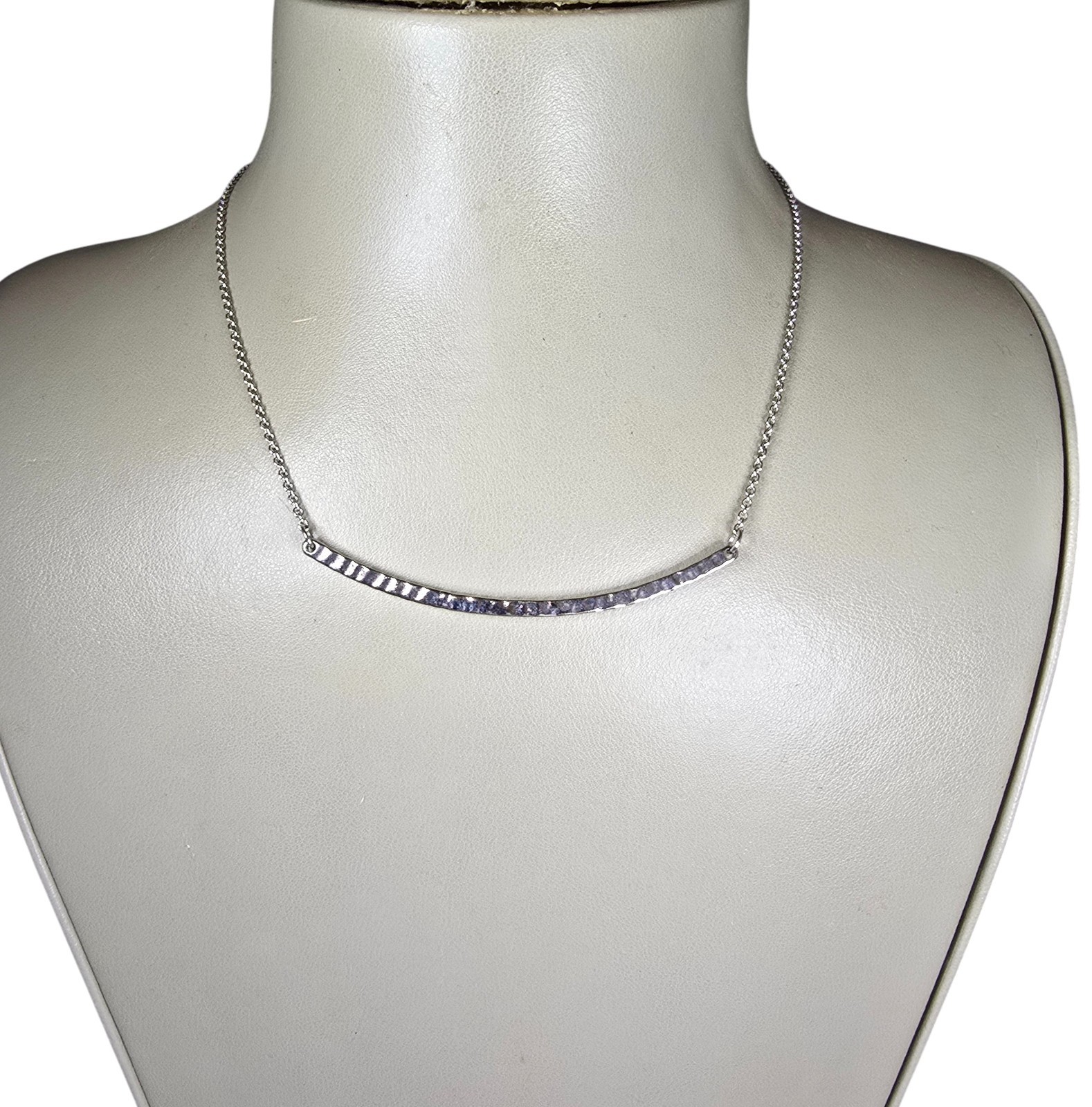 Stephan & Co Women’s Trendy Silver Plated Bar Necklace NWT