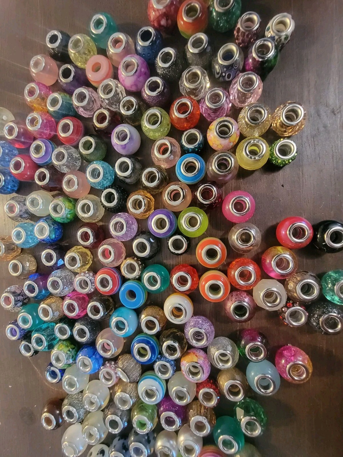 Lot Of 25 Beads/Charms For Necklaces Bracelets Various Colors
