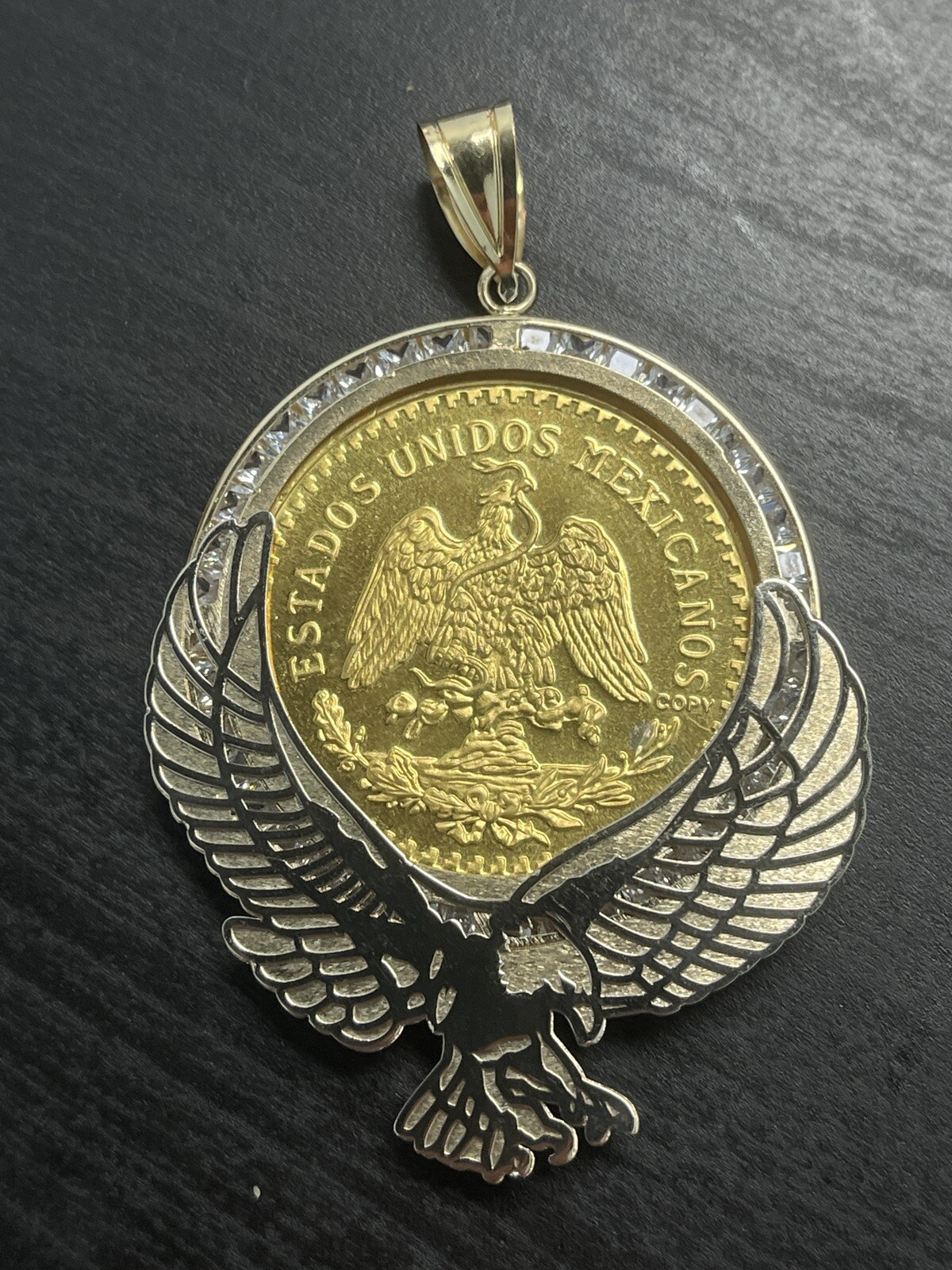 10k Yellow Gold 8.2 Grams Bezel Only For 50 Peso Mexican Centanario Coin No Coin