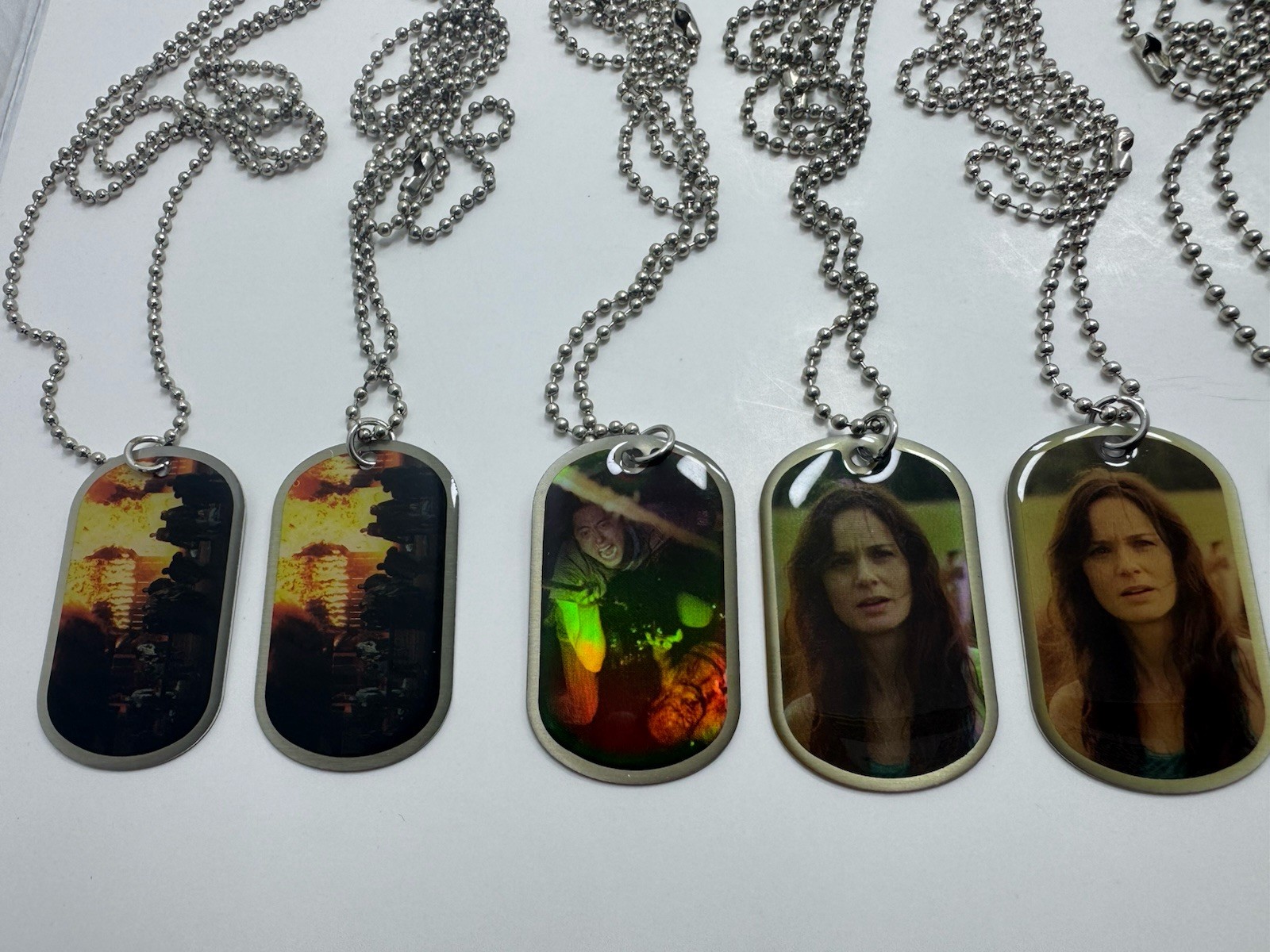 The Walking Dead Dog Tag Necklace Lot 20 Mixed Character Scene Zombie AMC