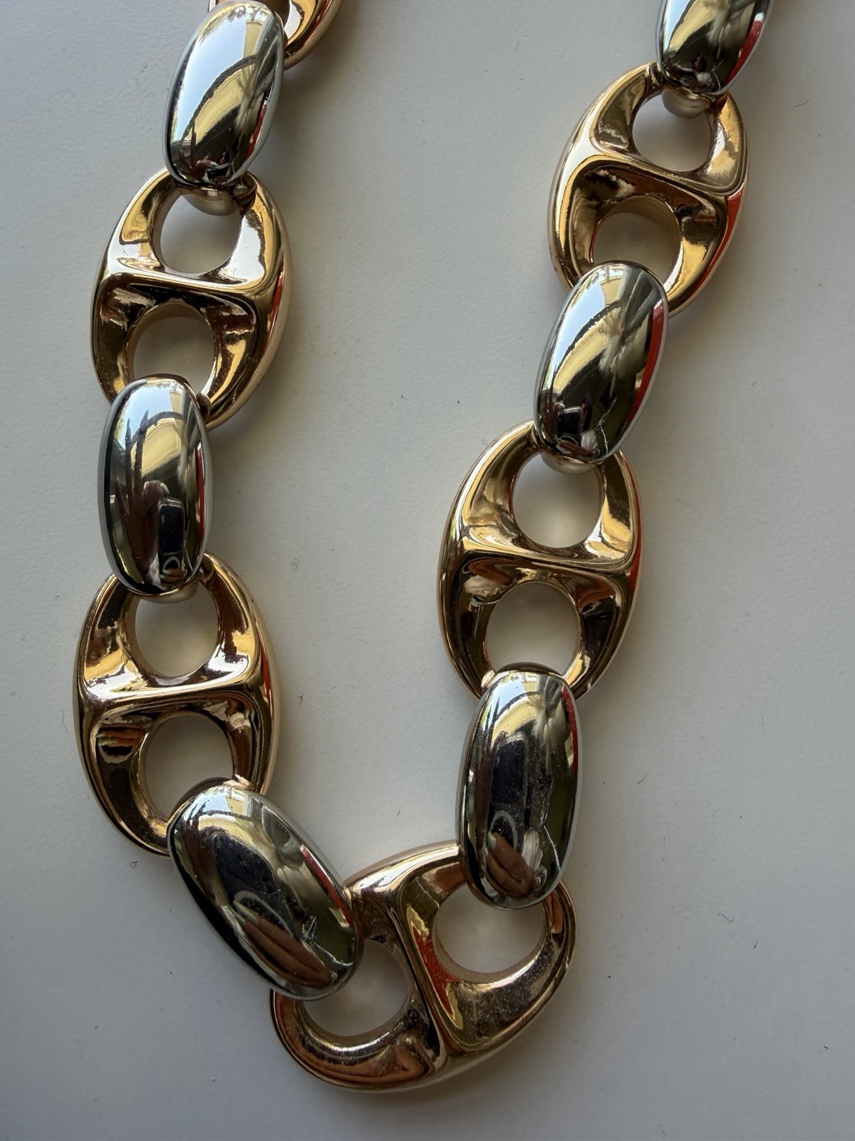 White House Black Market Mixed Metal Link Necklace