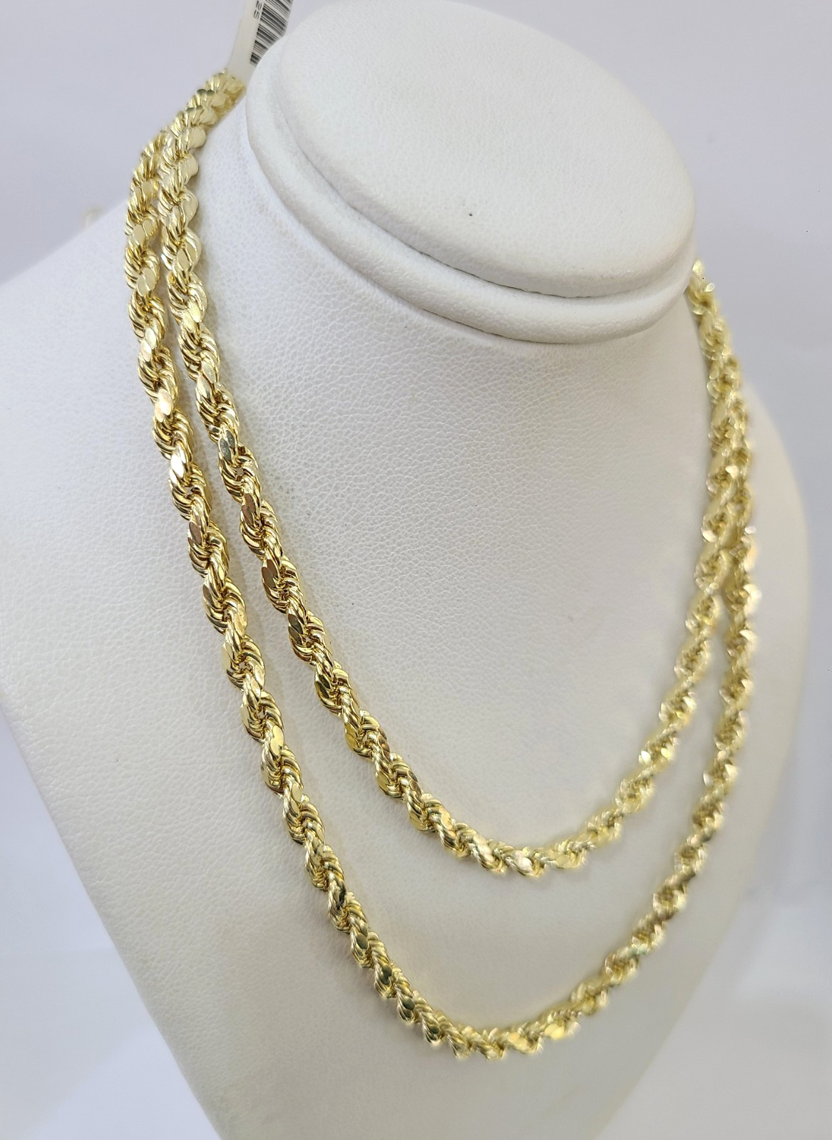 10k Yellow Gold Rope Chain 5mm Necklace Bracelet Set Real Men Women