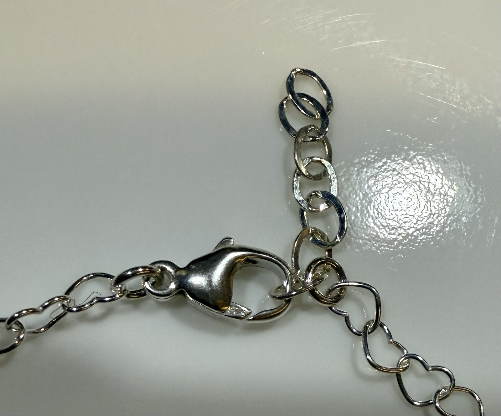 Sterling Silver Heart Ankle Bracelet – Anklet – Variety of sizes – 9″ to 10″