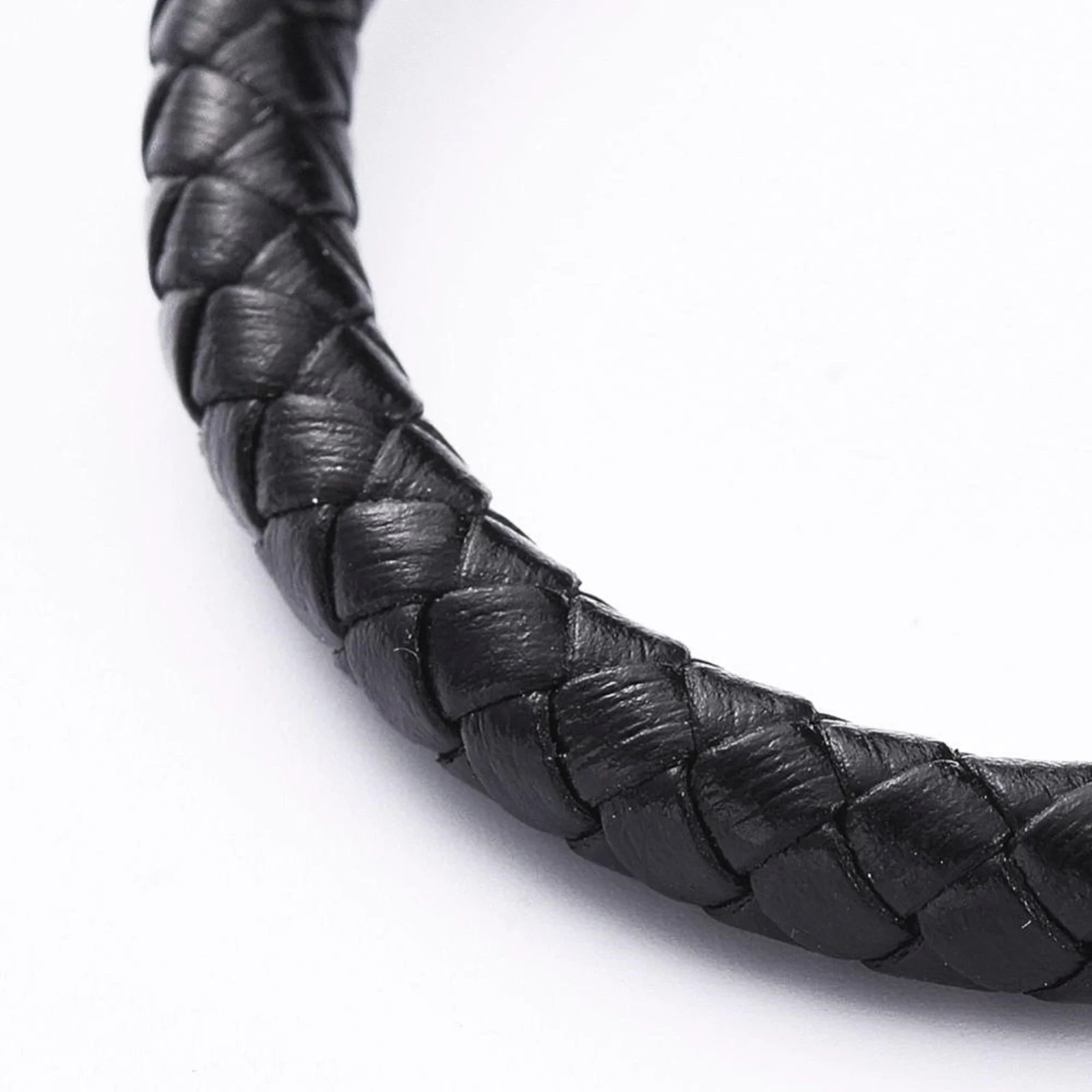 Cowhide Black Leather Bracelet Adjustable. Biker, Viking, Unisex Bracelet