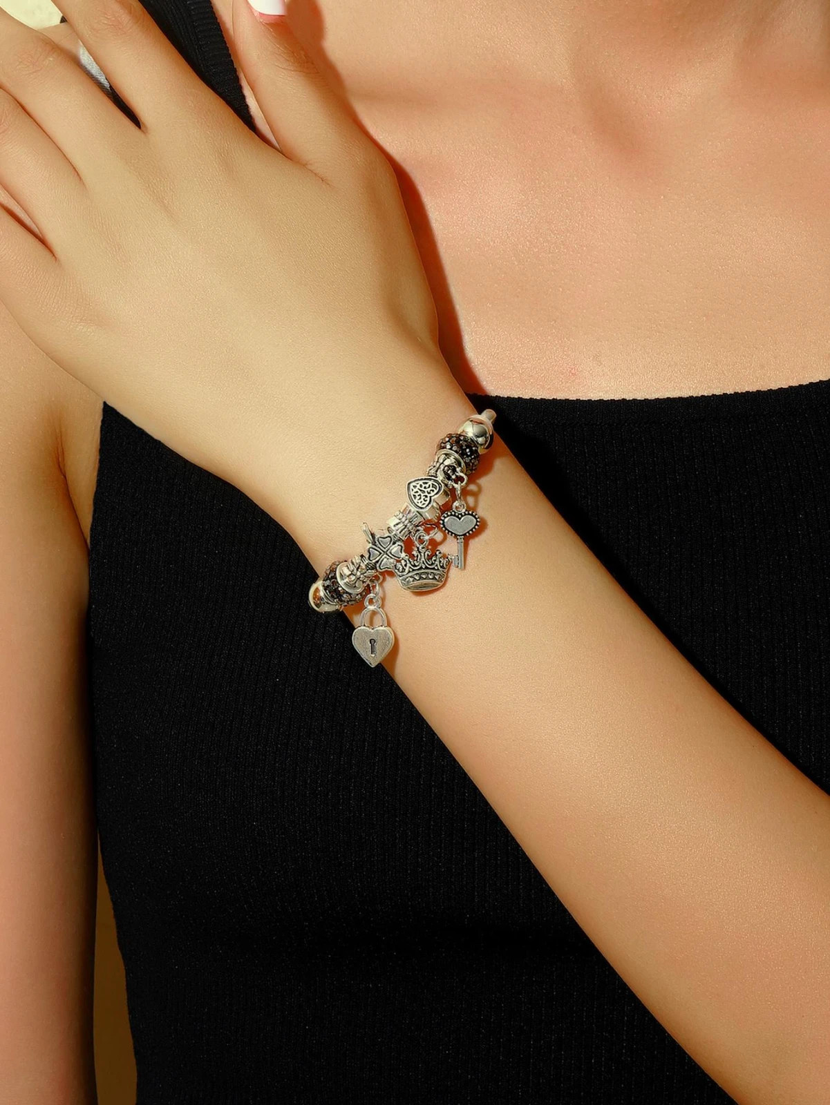 Charm Bangle Chain Beaded Beads Bracelets Women Summer Romantic Gift Fashion New