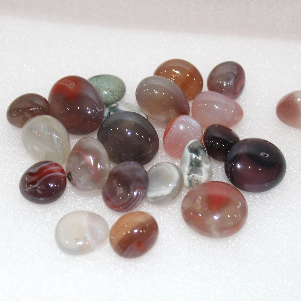 100g Natural Colorful Mixed Tumbled Agate Crystal Bulk Mix Assorted Gem Stone
