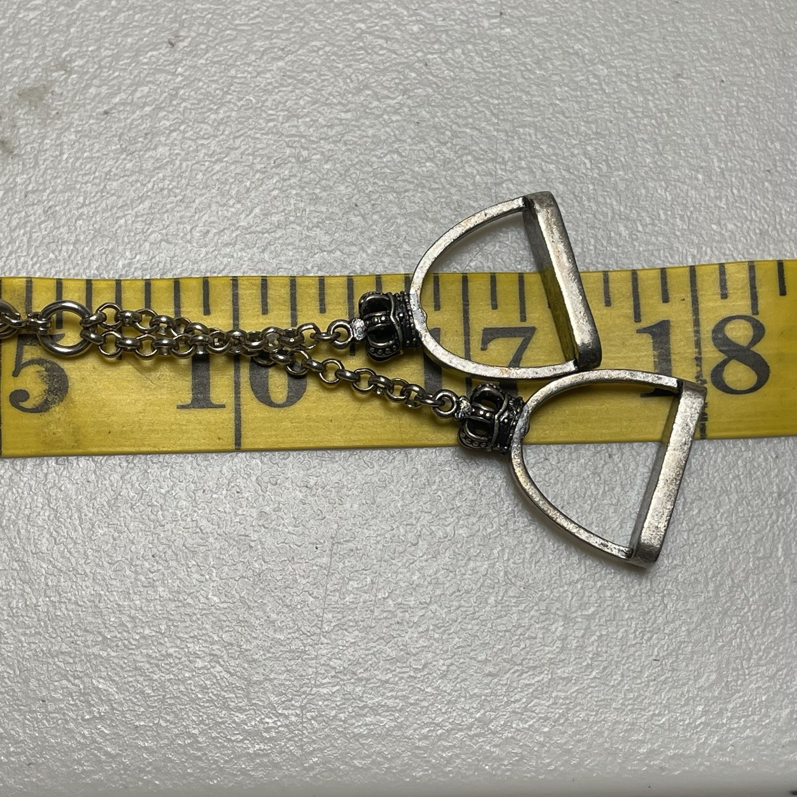 Juicy Couture Necklace Horse Shoe Stirrups Leather Gold Tone 3 Pieces Equestrian