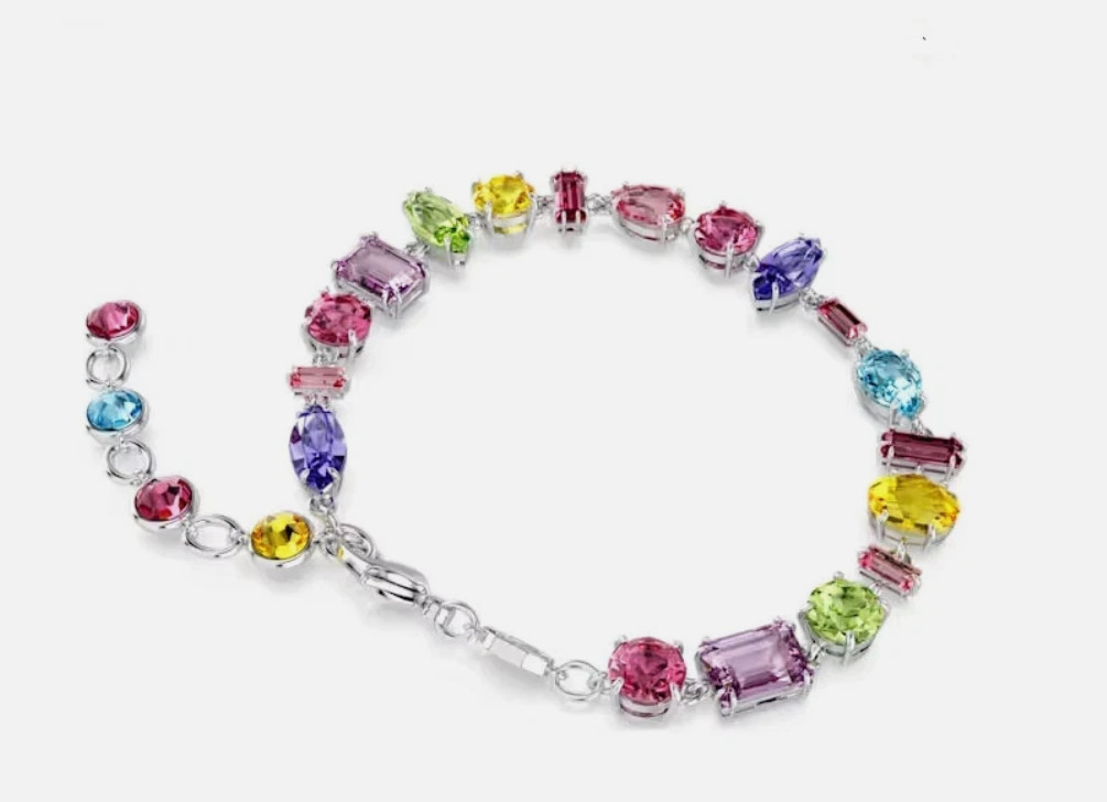 Swarovski Gema Bracelet Mixed Cuts Multicolored Rhodium Plated