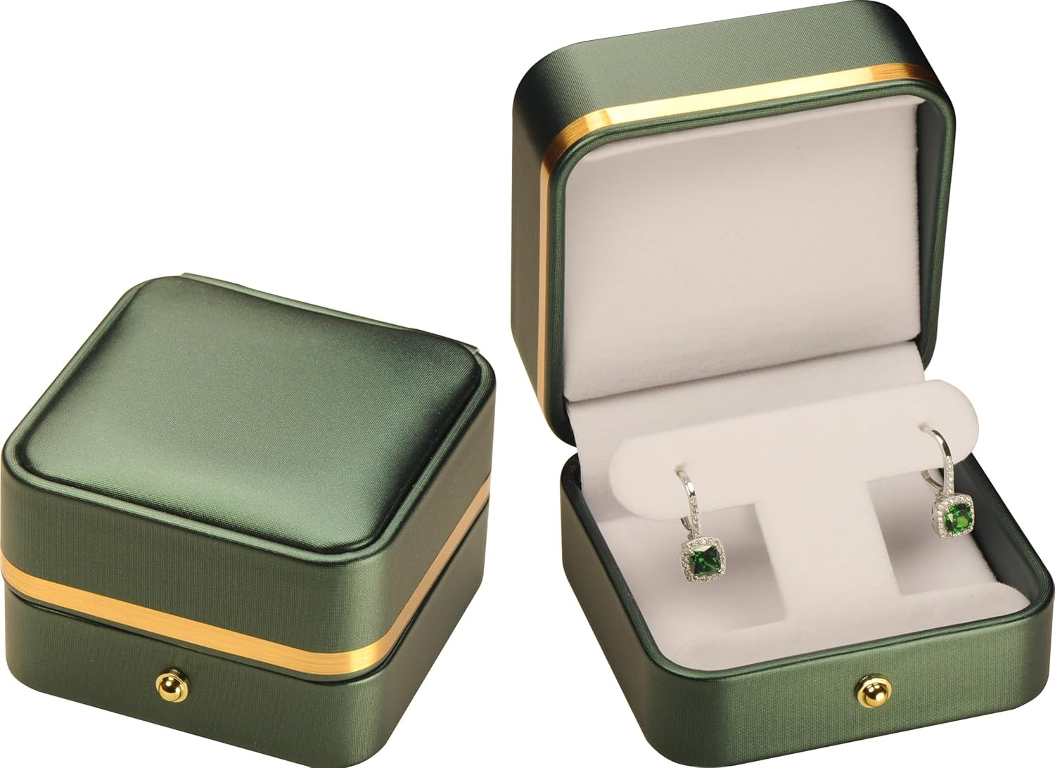 T Style Earring Gift Box for Dangling, Hoop and Leverback Earrings Luxury PU