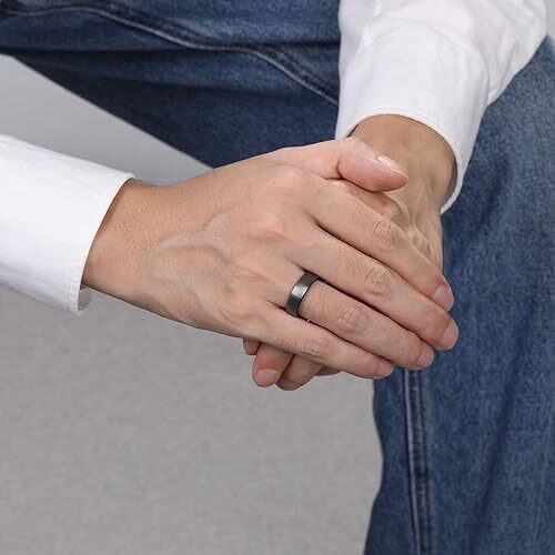 6mm Tungsten Mens Wedding Band Rings Brushed Dome Engagement Ring Comfort 5-12