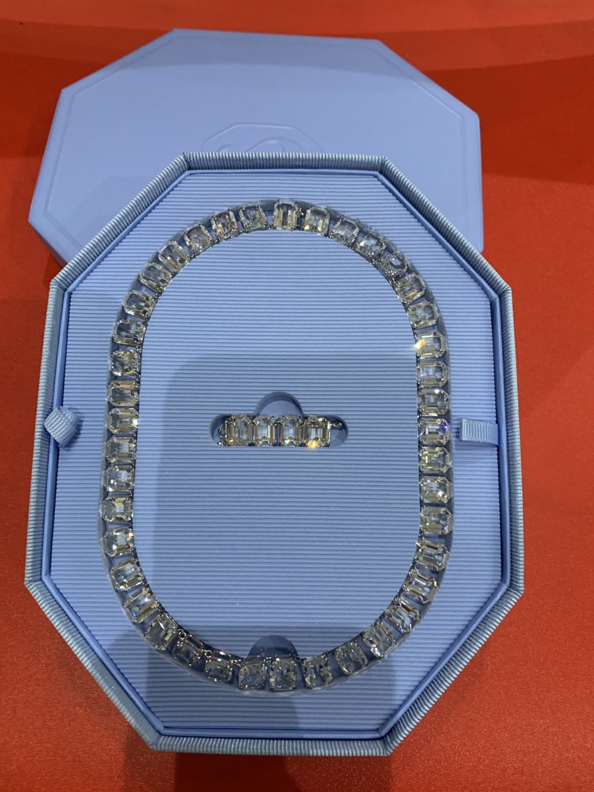 Swarovski Millenia necklace Octagon cut, White, Rhodium plated . 5614929 new💕