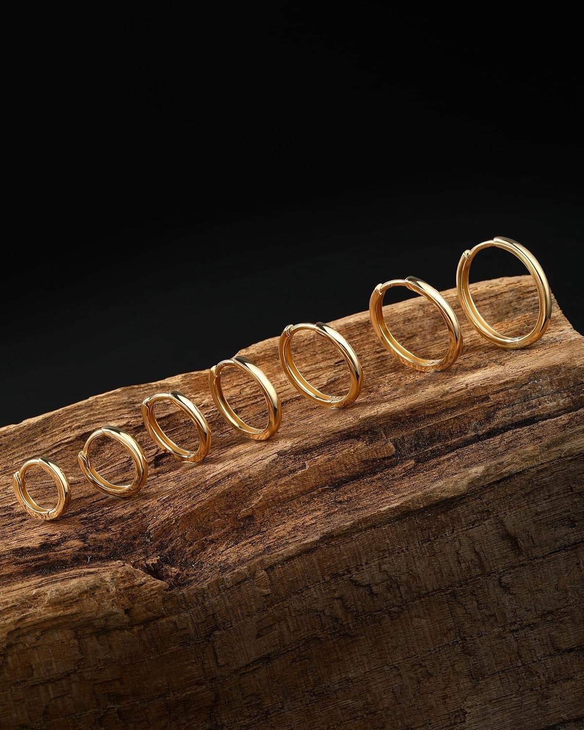 Sleek 20G Gold Hinged Hoops for Multiple Piercings