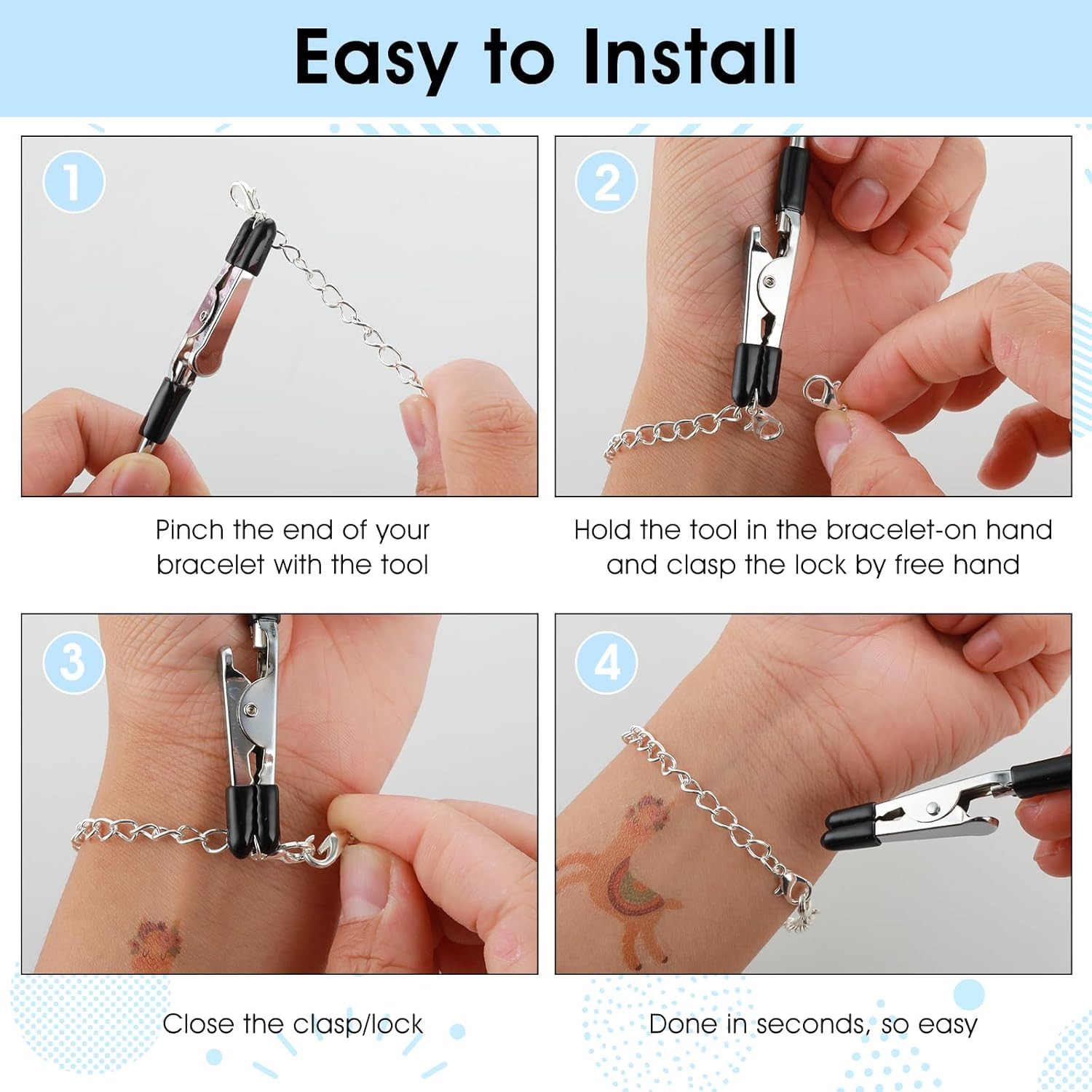 3pcs Bracelet Helper – Fastener Jewelry Assistance Tool for Bracelet, Necklace,