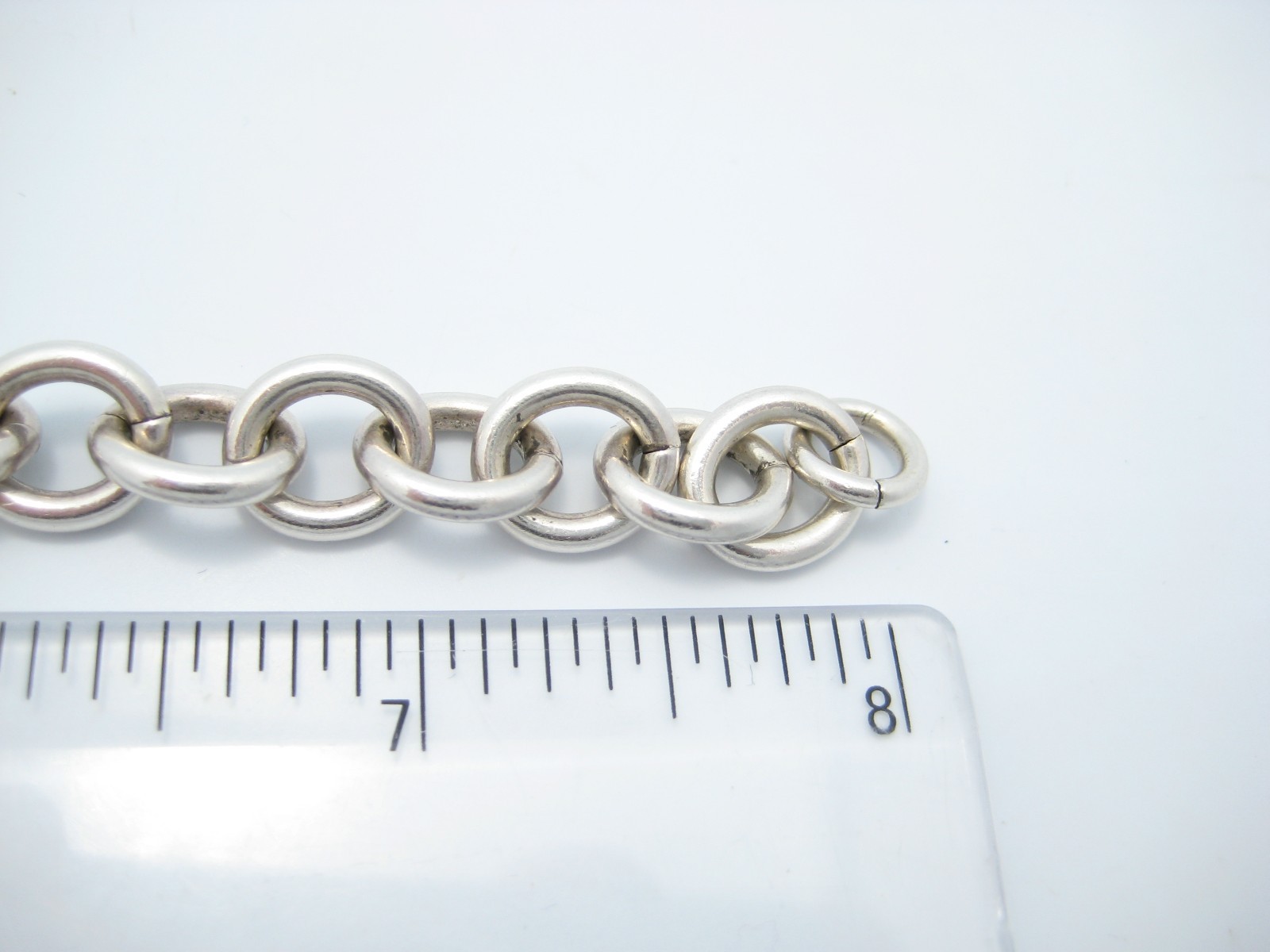 Sterling Silver 9.8mm Oval Chain Link Bracelet 8″