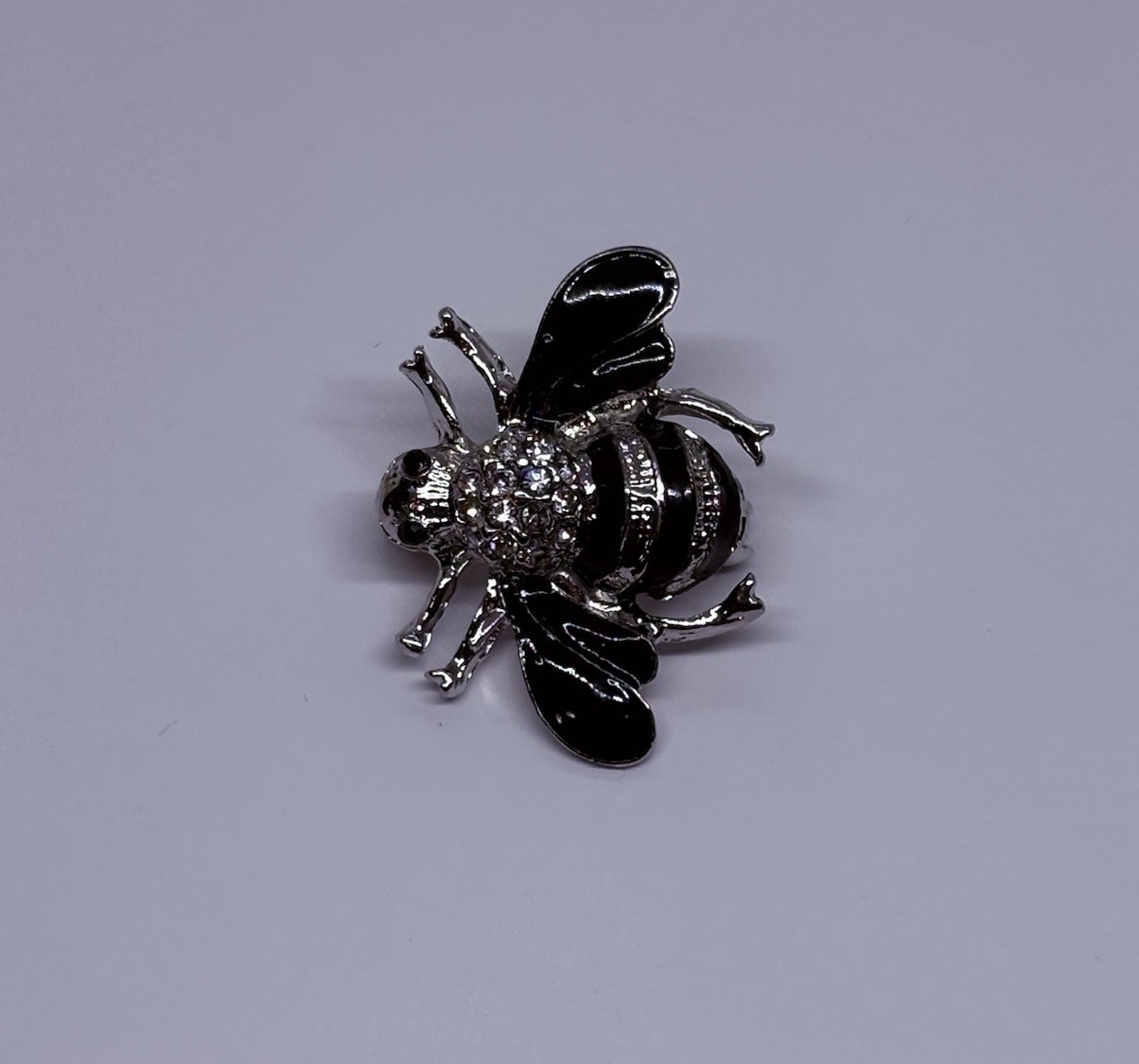 Cute Rhinestones Studded Enamel Bee Lapel Pin Brooch 1.25” Animal Art Decor 7