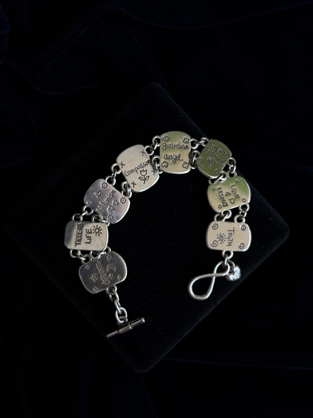 Brighton Tree of Life Toggle Bracelet | Silver Tone | Vintage Charm Bracelet