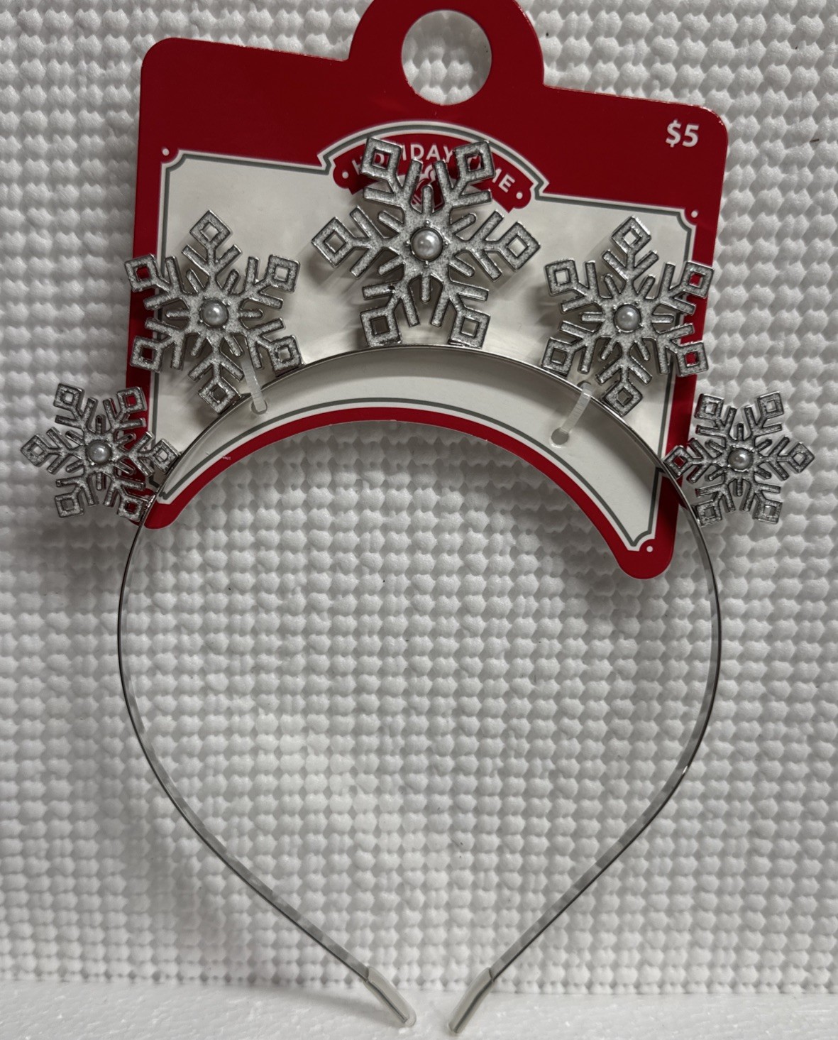 Adult/Teen Metal Frosted Snowflake Stars Headband, BRAND NEW