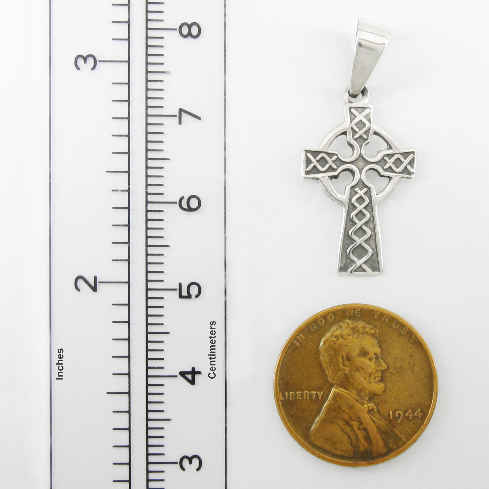 Celtic Cross Pendant – SOLID Sterling Silver – MANY Chain Choices!