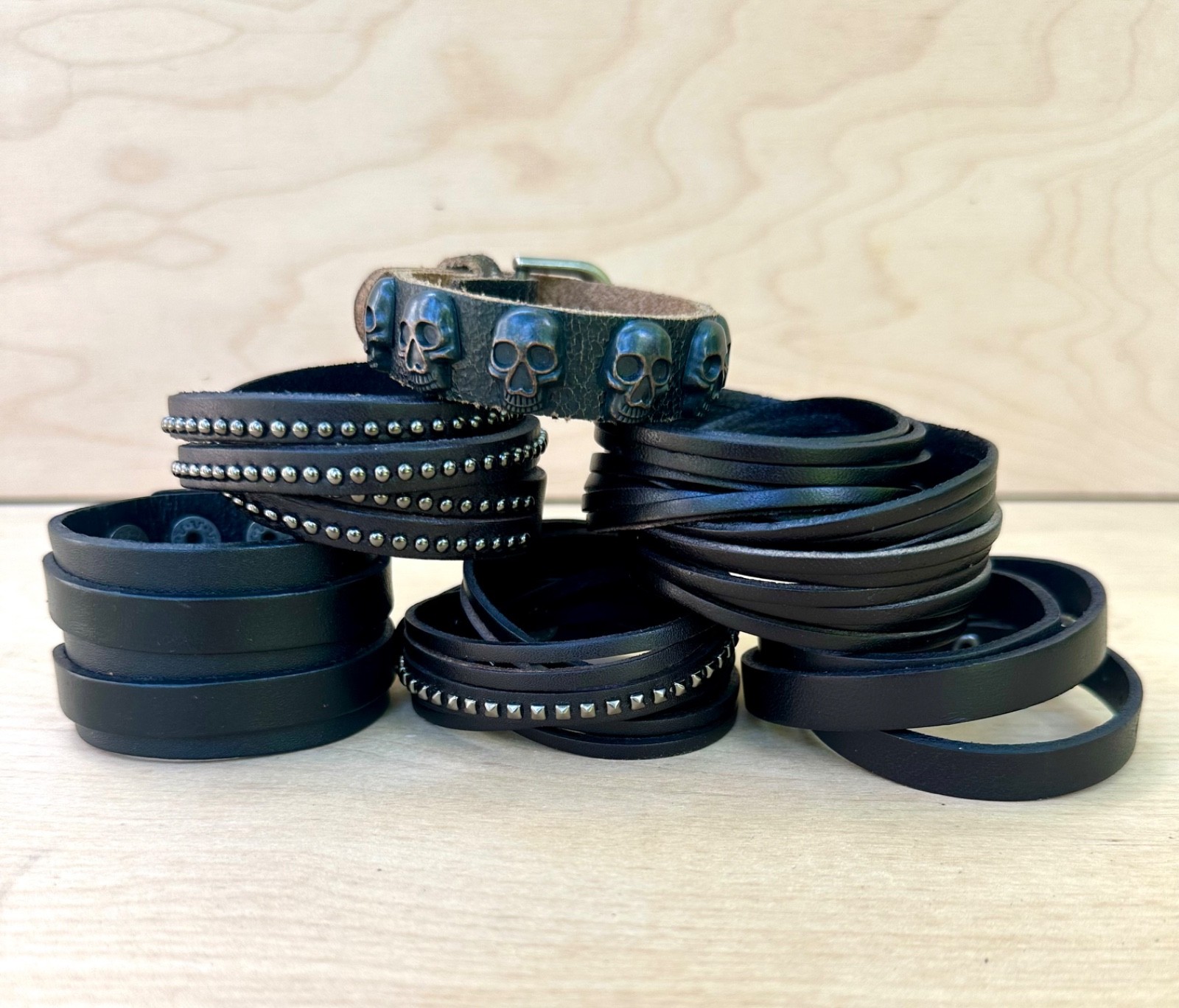 Wholesale Assorted Leather Bracelets 6 Pack Bulk Lot Boutique Reseller Vendor