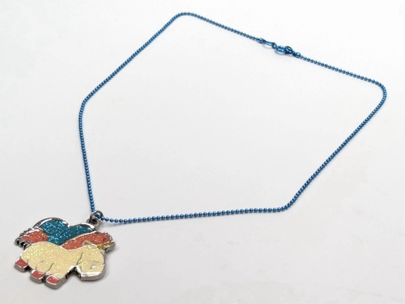 Universal Studios Despicable Me Enamel Unicorn Pendant Ball Bead Necklace 18″