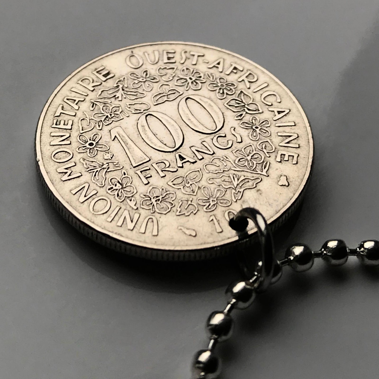 1975 West Africa 100 coin pendant sawfish Senegal Togo Niger Burkina Faso 000665