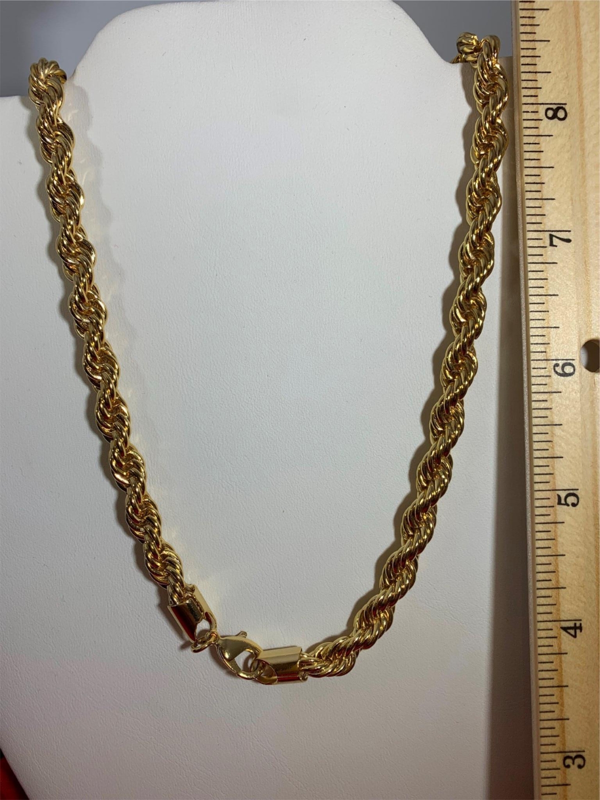 24 INCH 14kt GOLD PLATED 7mm ROPE RUN DMC HIP HOP CHAIN NECKLACE
