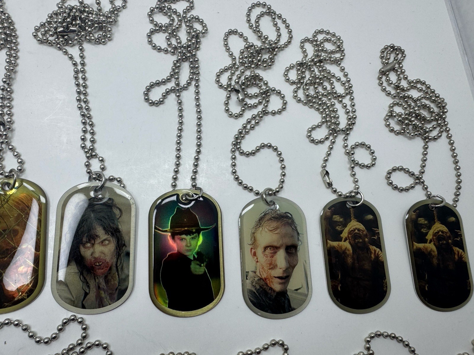 The Walking Dead Dog Tag Necklace Lot 20 Mixed Character Scene Zombie AMC