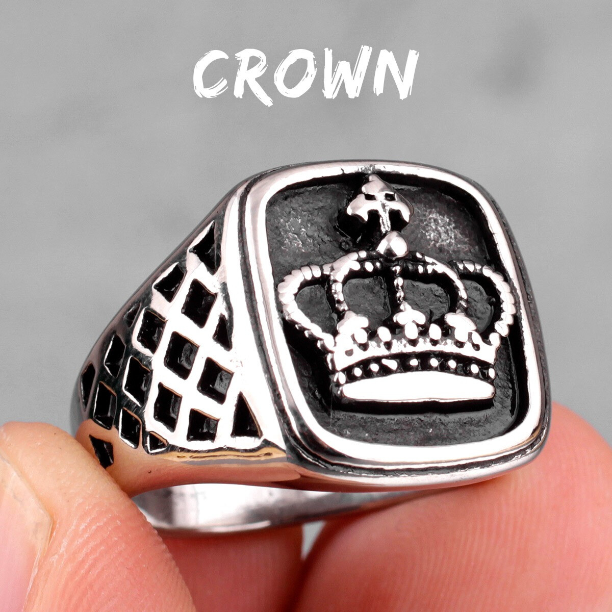 Crown Gold Silver Color Men Kings Rings Punk Hip Hop Trendy Cool Boyfriend Male