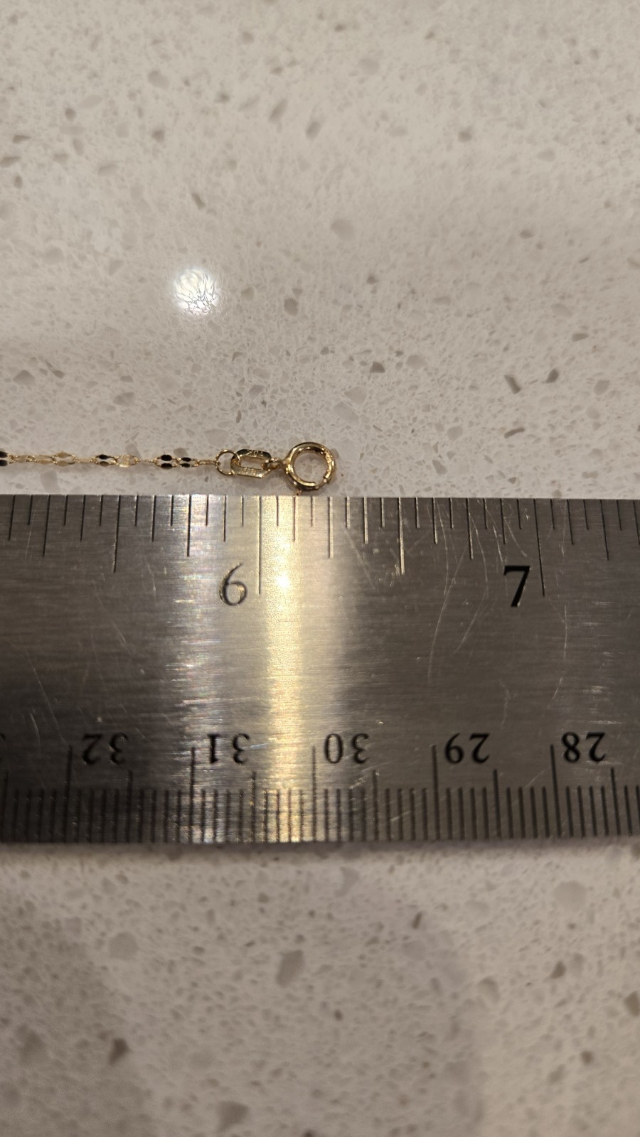 6″ Solid 10k Gold Mirror Link Dainty 1.3mm Thin Bracelet ✨️