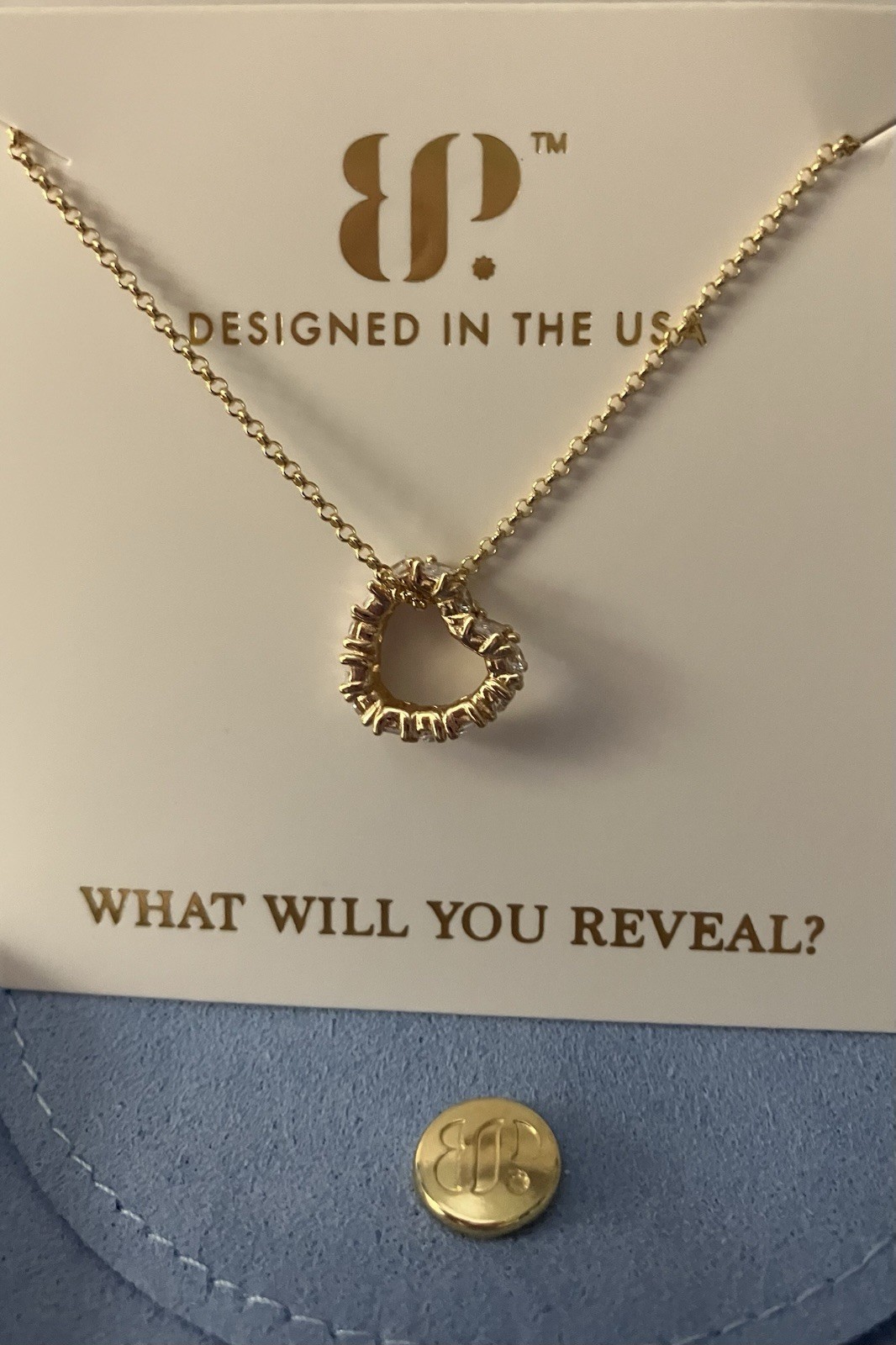 BP 2026 Vermeil Sterling Club .925 “Layer Me Up, Darling” Gold Heart Necklace 💛