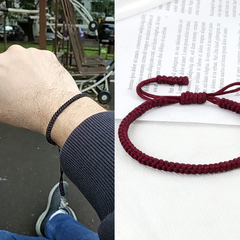 Handmade Braided Rope Bracelet Adjustable Knot String Friendship Multi Color