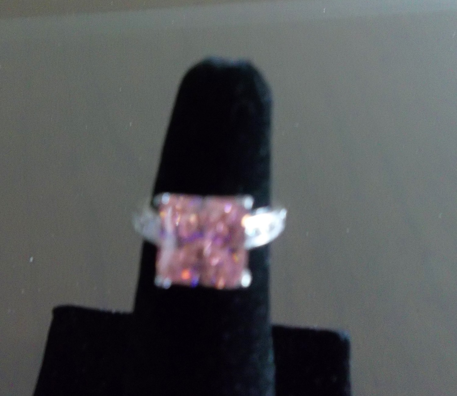 Park Lane Rare Vault RING – Sparkling PINK & CLEAR CZs in Rhodium – SZ 5 – NEW