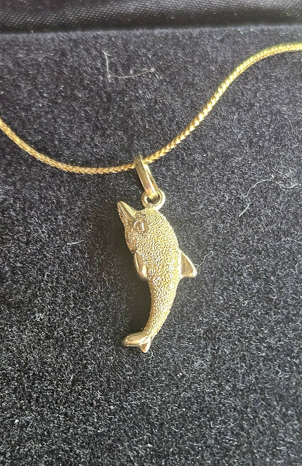 14KT Italian Gold Tone Dolphin Charm Pendant