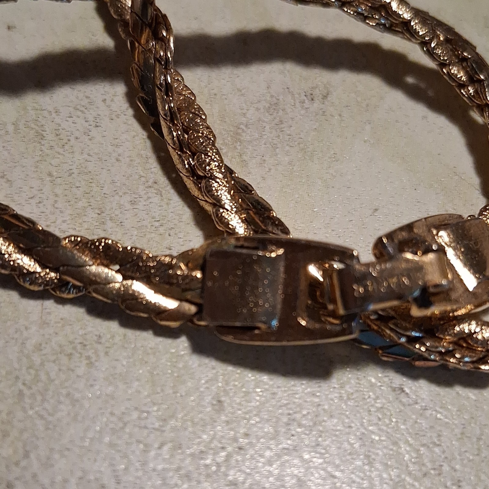 gold tone rope chain necklace metal braided style lobster clasp