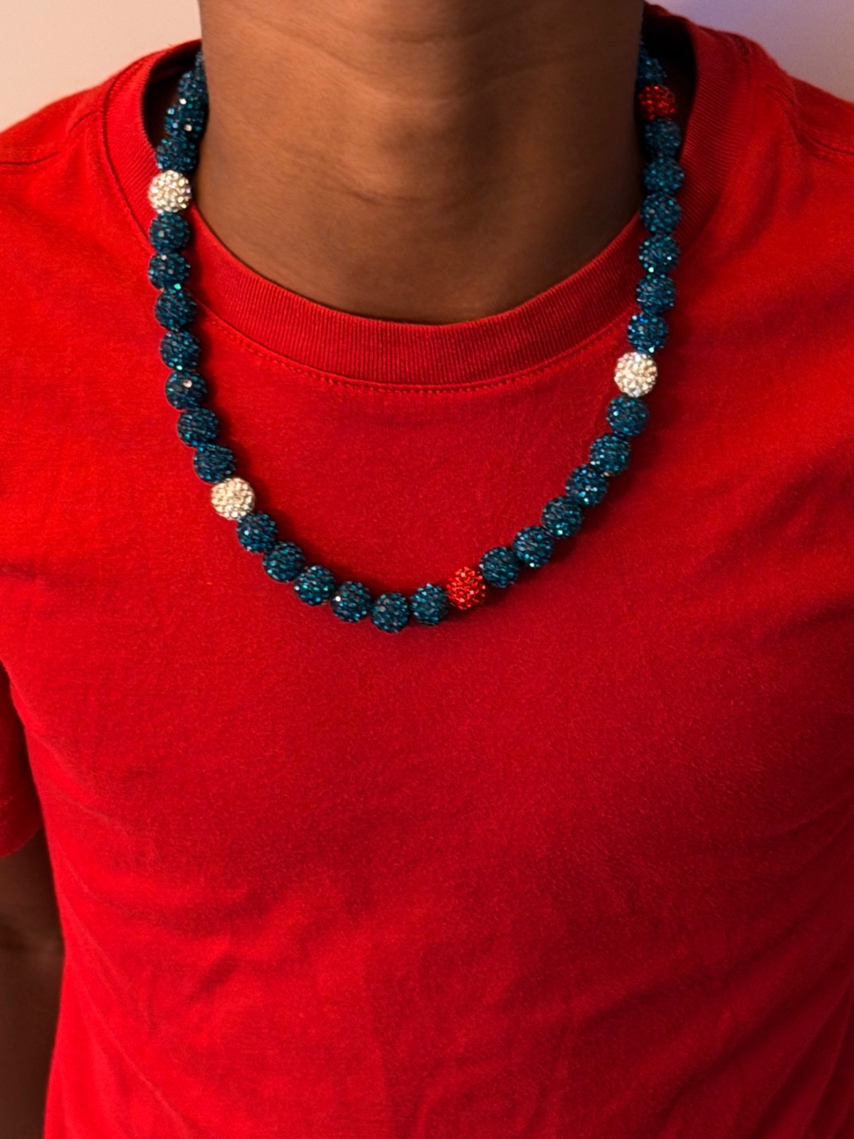 Children’s Sport Inspired Beaded Necklace, multicolored