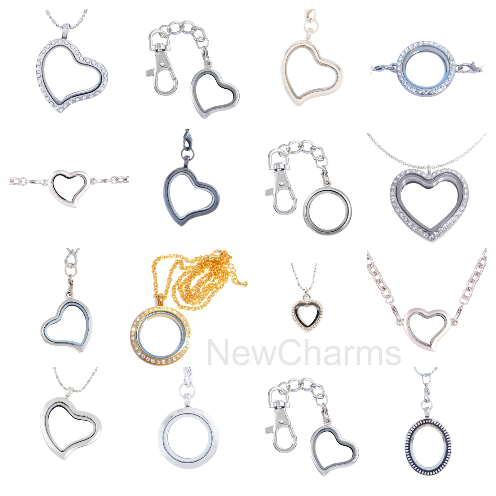 Wholesale Set of Assorted Floating Lockets for your Locket Charms Best Pricing