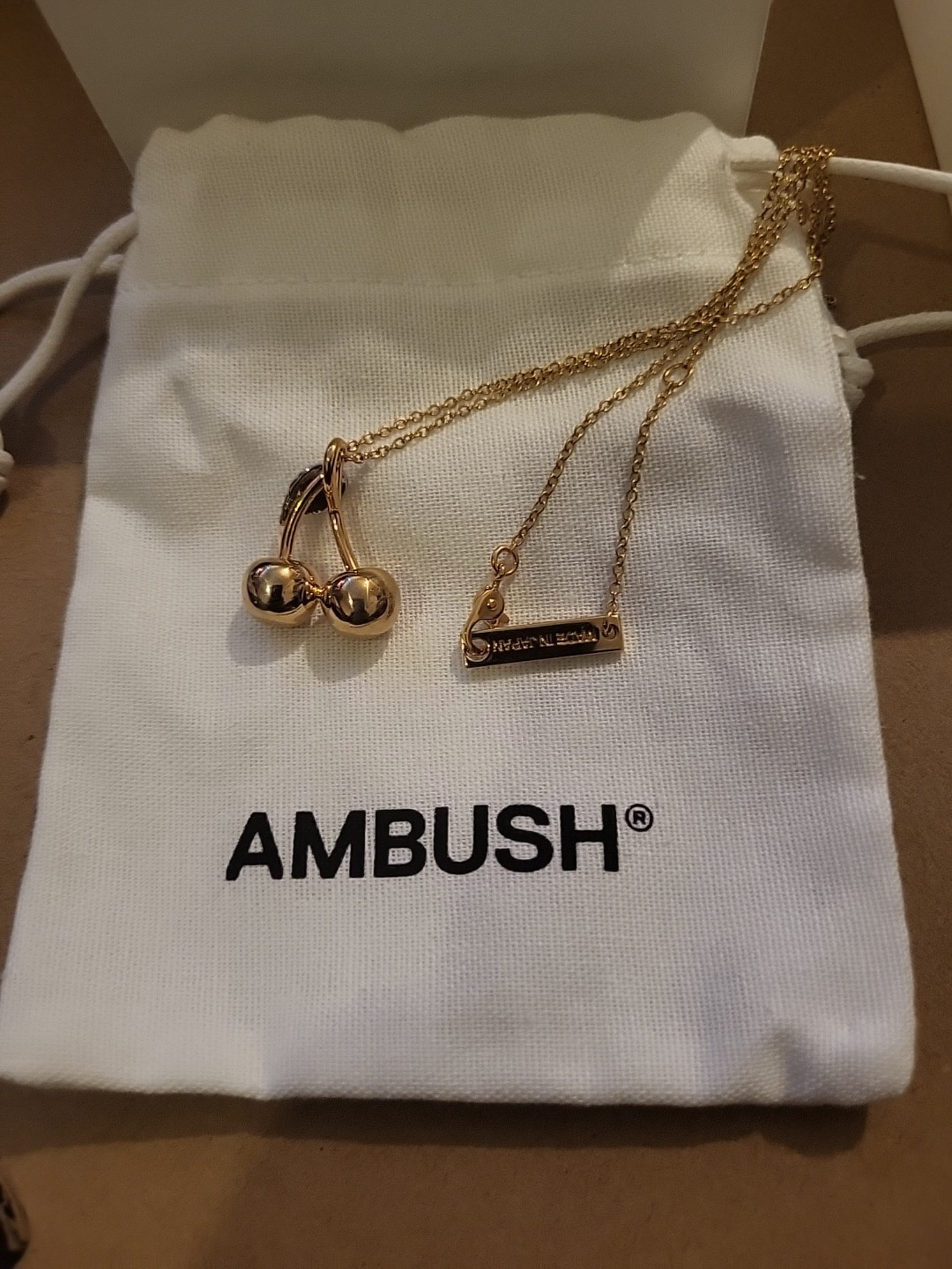 Ambush Cherry Charm Necklace New Unisex Made In Japan