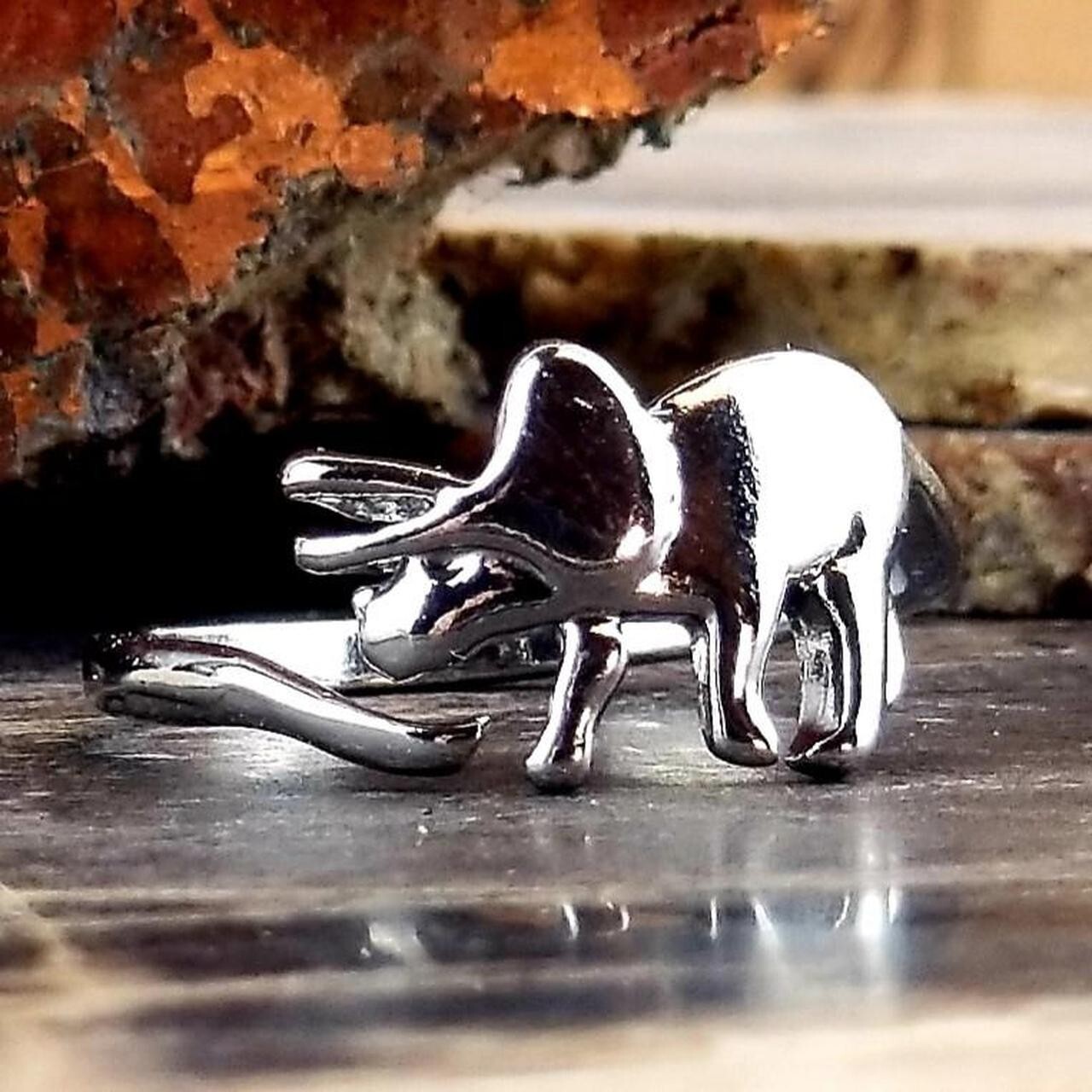 Triceratops Ring Adjustable from Sz 5.5 to Sz 7 Rings Cute Kids Adults Unisex