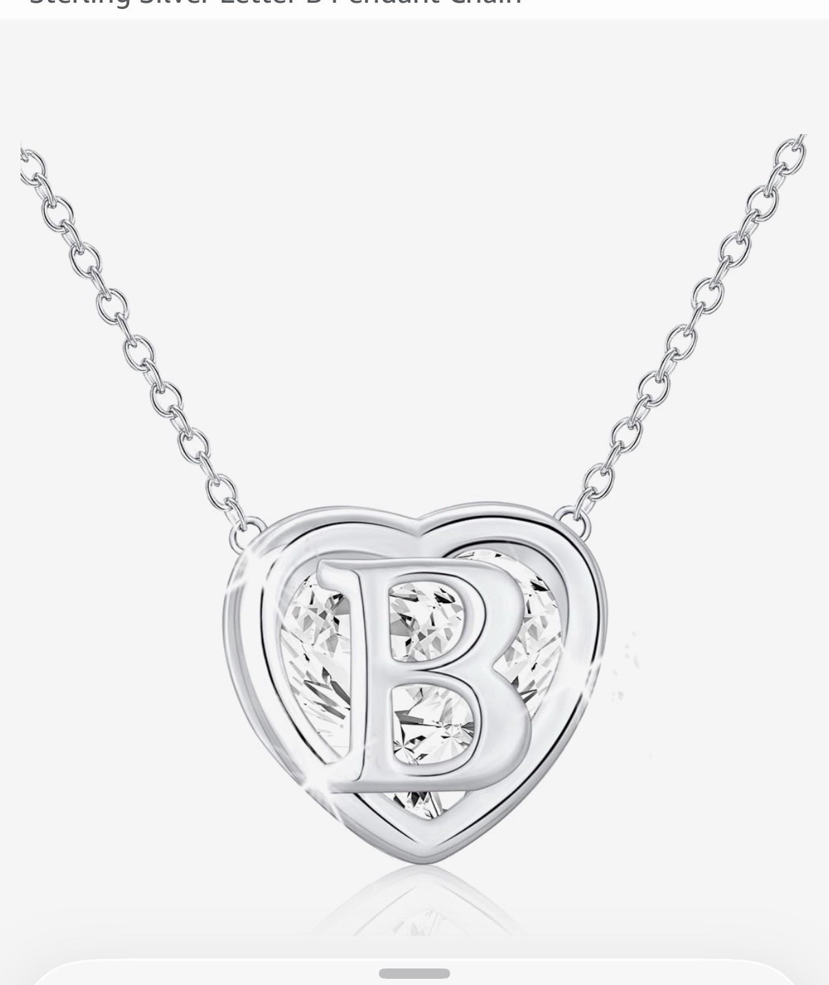 Apsvo Love Heart Initial Necklaces for Women CZ S925