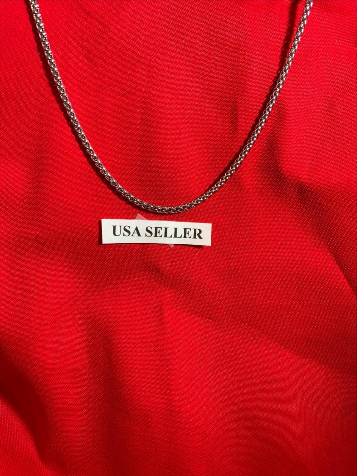30 inch 3 mm Stainless Steel Braided Wheat Rope Unisex Necklace Chain