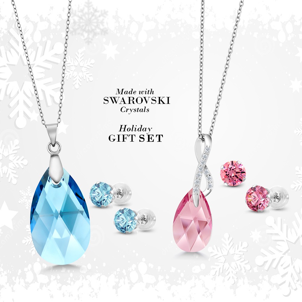Holiday Gift Package Jewelry Made with Crystals