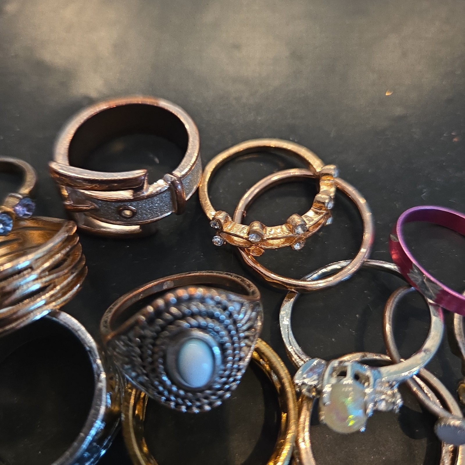 Miscellaneous Rings mixed multicolor Rings Lot of 20 sz 9