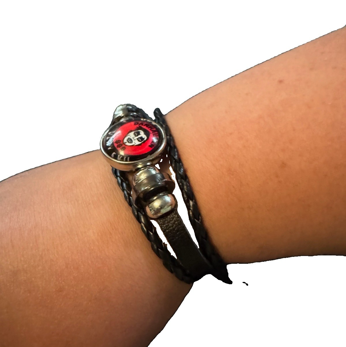 Danhausen Bracelet Very Evil Very Nice Custom Metal Faux Leather
