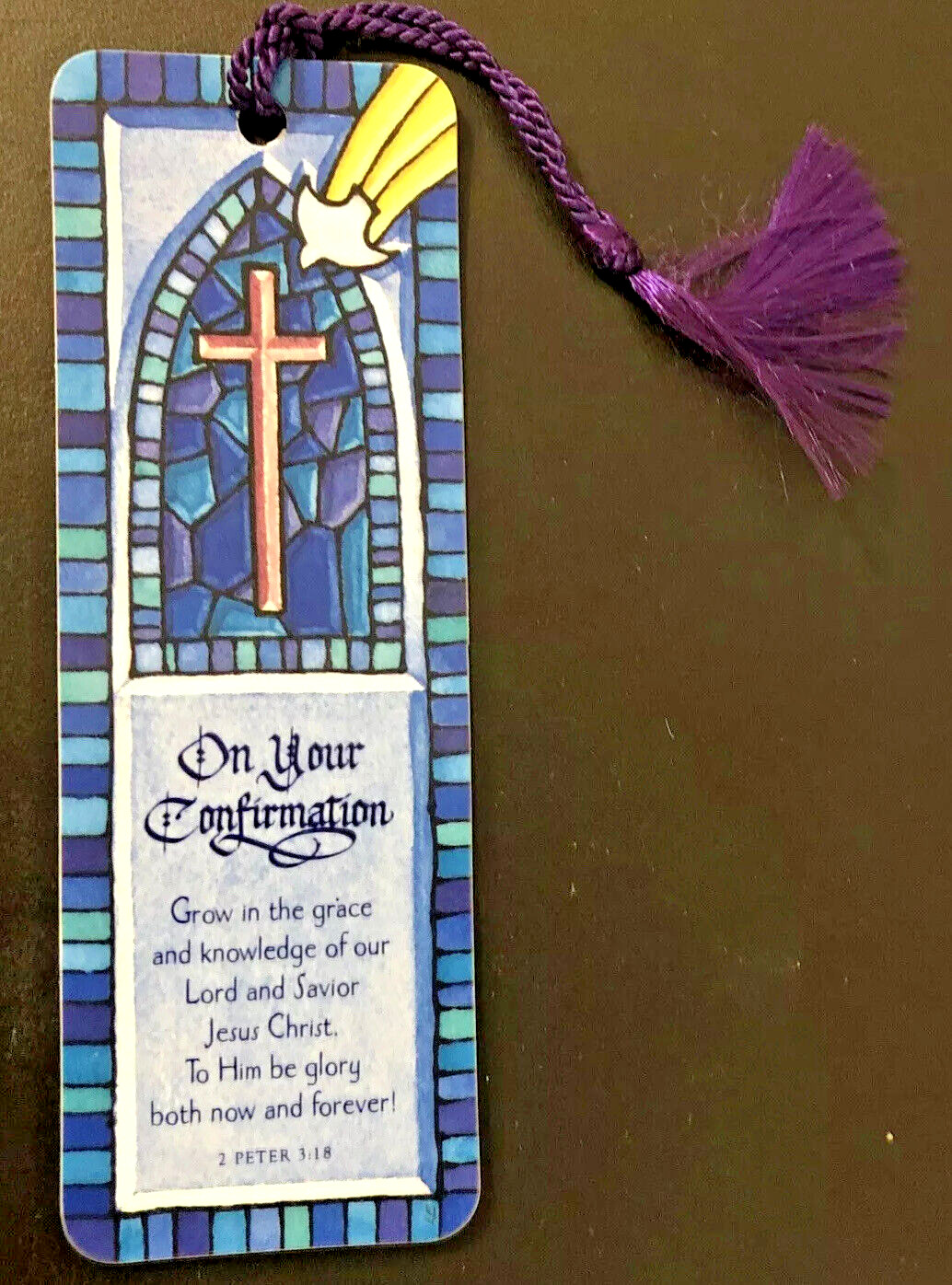 Bookmark On Your Confirmation Cross Colorful Tie