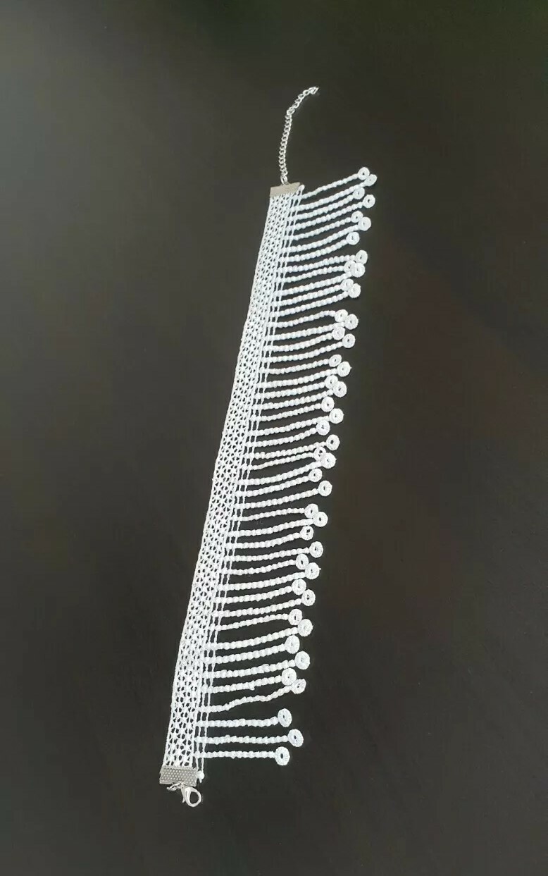 New Women Ladies Crystal Dimonte tussle white chakor Necklace Wedding Parties