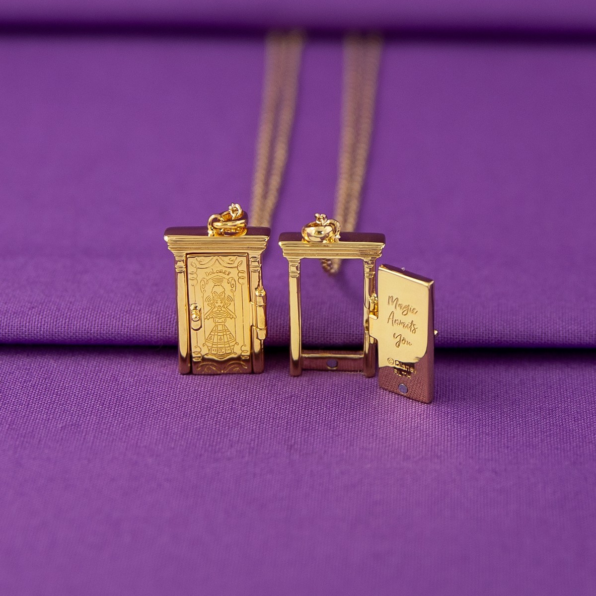Disney X RockLove NEW ‘Encanto’ Dolores Magic Door Pendant Necklace in Gold
